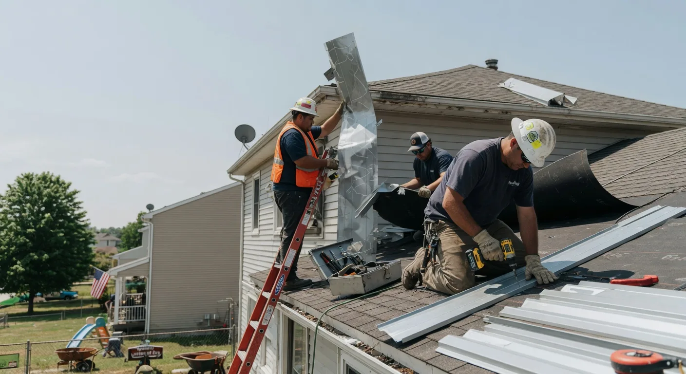 Storm Damage Metal Roof Repair in Brownsdale, MN